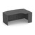 OfficeSource | OS Laminate | Bow Front Desk Shell with Right Corner Extension