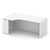 OfficeSource | OS Laminate | Left Desk Shell with Corner Extension