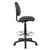 OfficeSource | Effort | Black Leather Armless Deluxe Posture Chair with Footring and Black Frame