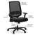 OfficeSource Spartan Collection Mesh Mid Back Task Chair with Black Seat and Black Frame