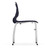 OfficeSource Slash Collection Armless Guest Stack Chair with Chrome Frame