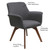 OfficeSource Bolster Collection Mid Back Guest Chair with Wood Leg Base