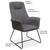 OfficeSource Bolster Collection High Back Guest Chair with Metal Sled Base