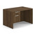 OfficeSource OS Laminate Collection Single 3/4 Pedestal Desk - 48" x 30"