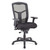 OfficeSource CoolMesh Collection Synchro, High Back Mesh Chair with Seat Slider, Upholstered Seat and Black Frame