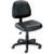 OfficeSource | Effort | Black Leather Armless Deluxe Posture Chair with Black Frame