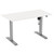 2-Stage, Adjustable Height  30"D x 72"W  Desk w/ Silver Base & White Top