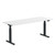 3-Stage, Deluxe Electric, Height Adjustable 24"D x 42"W  Desk w/White Top - PLTHATFEET24 Included