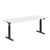 3-Stage, Deluxe Electric, Height Adjustable 24"D x 60"W  Desk w/White Top - PLTHATFEET24 Included