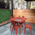 OfficeSource In-Or-Out Collection Indoor/Outdoor Red Distressed Dining Stack Chair - Box of 4