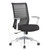 OfficeSource Interchangeable Black Mesh High Back Task Chair with Aluminum Arms and Base
