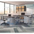OfficeSource | StandUp Standing Desk | Dual Benching Depth Beam - For 24" PLT Tops