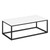 Lenox 24" x 48" Rectangular  Coffee Table with Black Metal Base