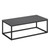 Lenox 24" x 48" Rectangular  Coffee Table with Black Metal Base