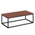 Lenox 24" x 48" Rectangular  Coffee Table with Black Metal Base