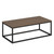 Lenox 24" x 48" Rectangular  Coffee Table with Black Metal Base