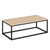 Lenox 24" x 48" Rectangular  Coffee Table with Black Metal Base