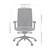 OfficeSource Starlight High Back Luxe Task Chair with Black Frame and Seat Slider