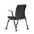 OfficeSource Orion Nesting Chair with Arms and Black Frame - Set of 2