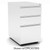 OfficeSource Metal Pedestals 3 Drawer Metal File and Dual Box Pedestal - 22"D 28"H