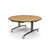 PHlip Round Mobile Flip Top Multipurpose Table , 60" Round, 30" High, Fusion Maple, Black Frame