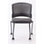 OfficeSource | Perch | Armless Nesting Chair with Casters, Titanium Frame