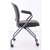 OfficeSource Perch Collection Nesting Chair with Arms and Casters, Titanium Frame