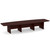 OfficeSource | OS Laminate Conference Tables | Expandable Boat Shaped Conference Table with Slab Base - 14'