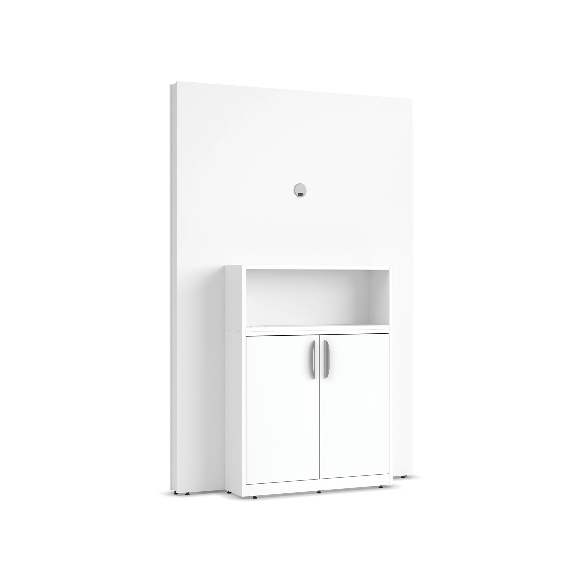OfficeSource | Conference/Multi-Purpose Tables | Power Wall Complete Unit - White