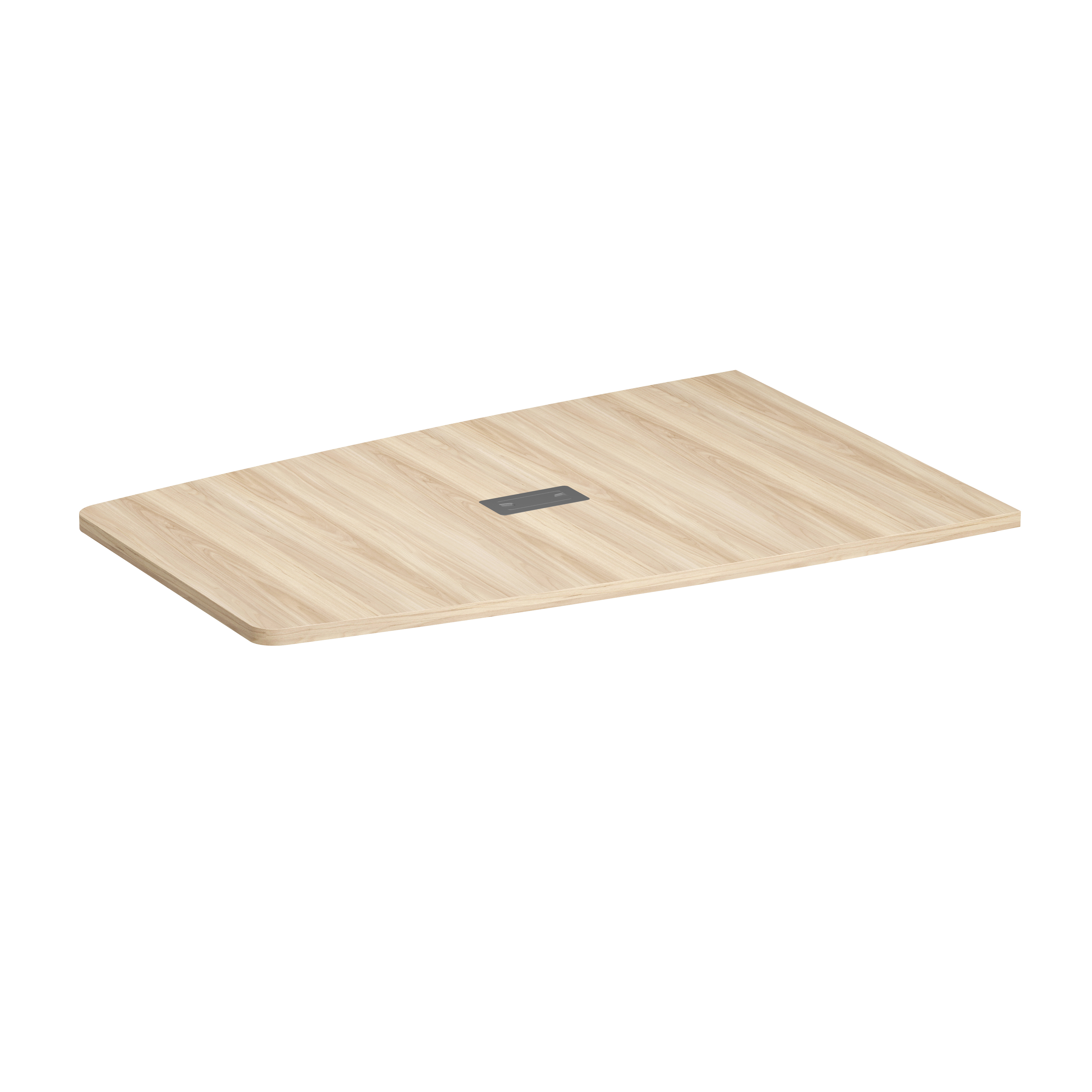 OfficeSource | Conference/Multi-Purpose Tables | Half Boat Shape Top - Requires Base - American Elm