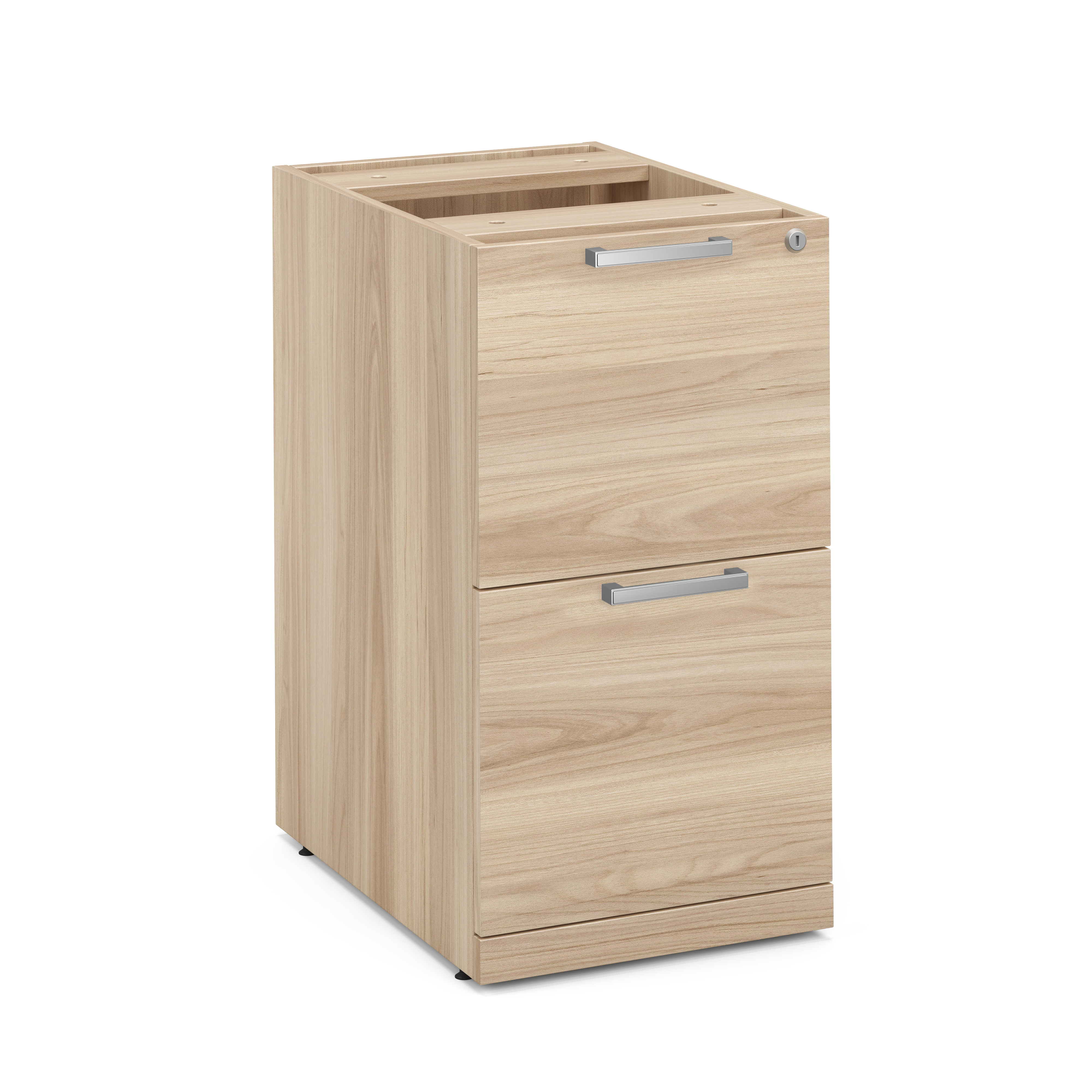 OS Laminate 2 Drawer Deluxe Full Pedestal - File/File - American Elm
