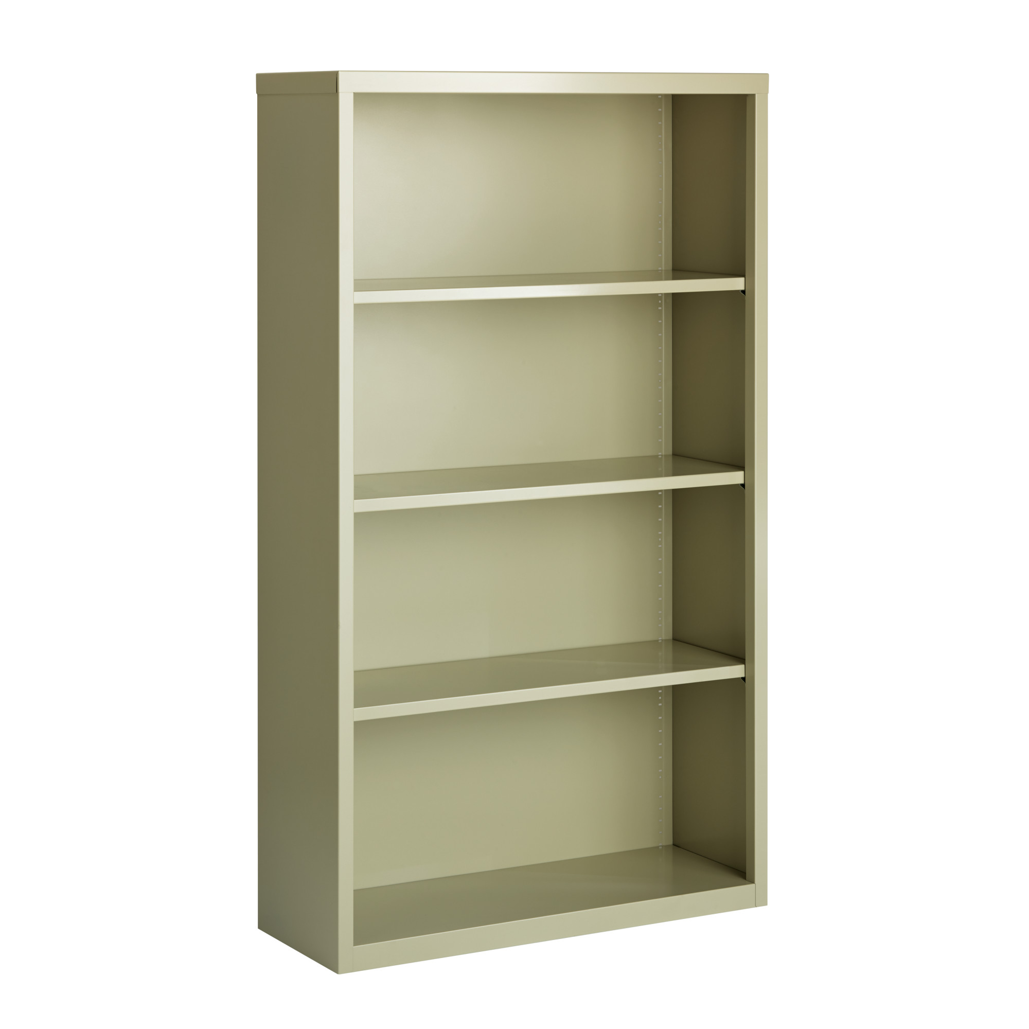 OfficeSource | Steel Bookcase | Steel Bookcase - 4 Shelves - Putty