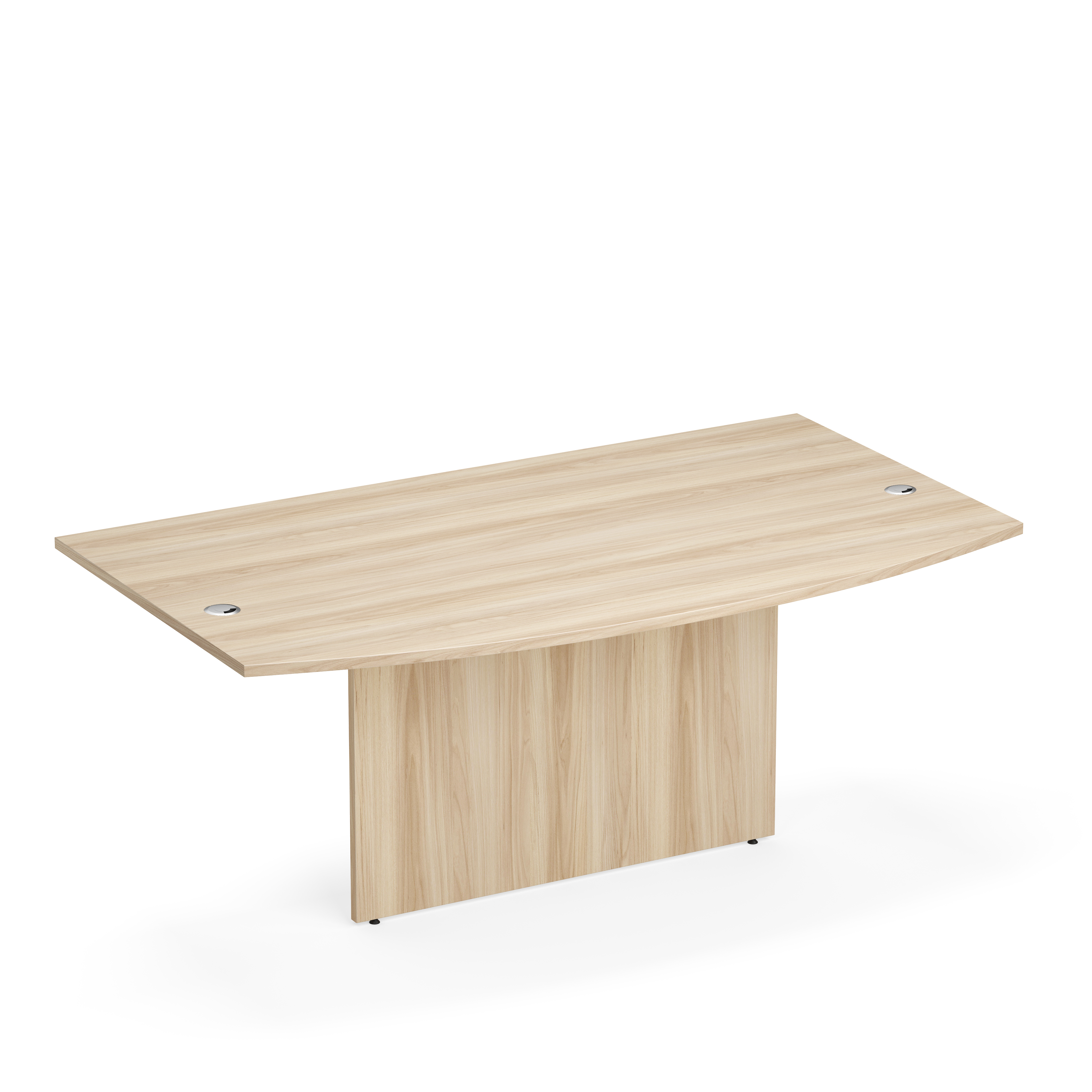 OfficeSource | OS Laminate | Bow Top with Modesty Panel - American Elm
