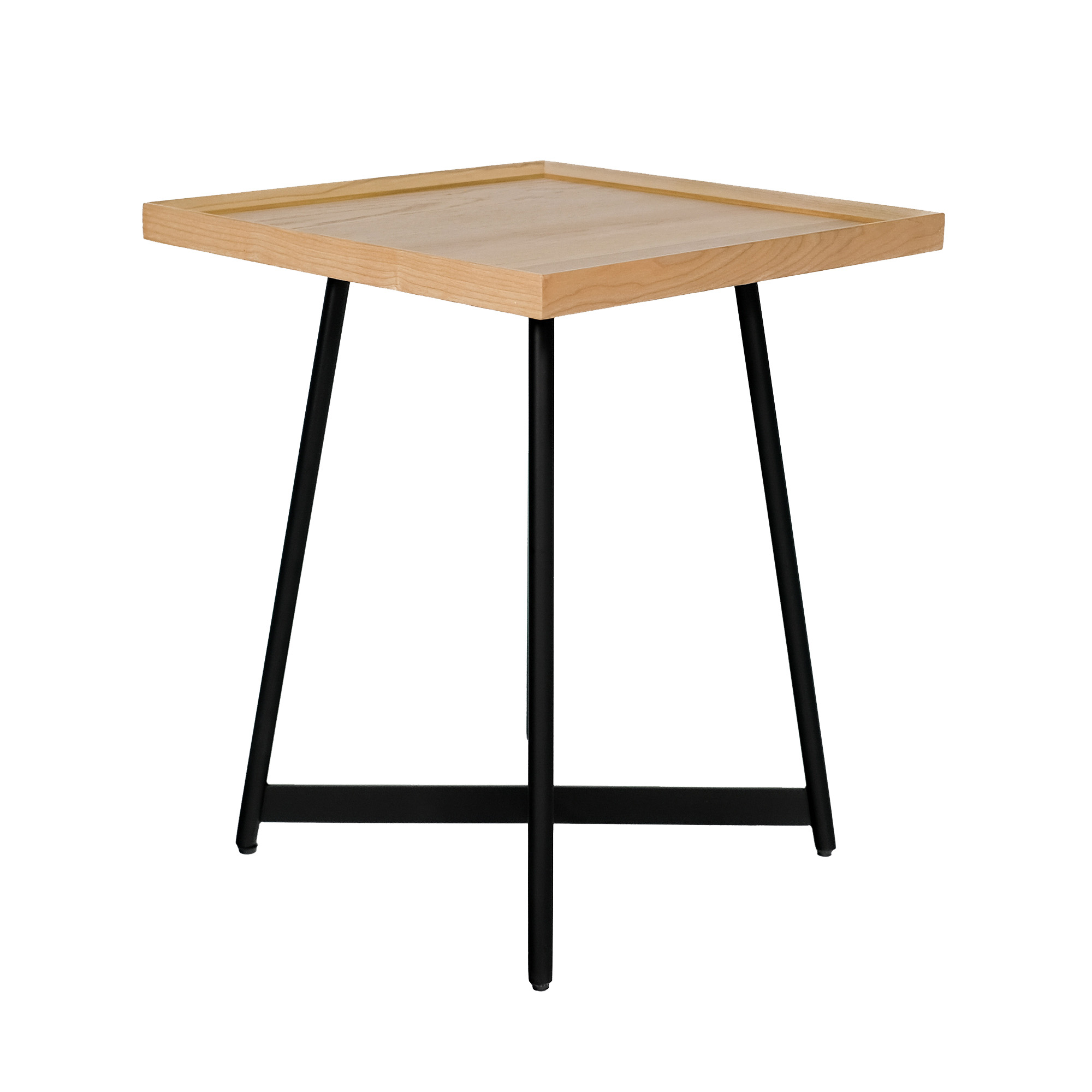 OfficeSource | Declan | 18''W Square End Table - Natural - Black