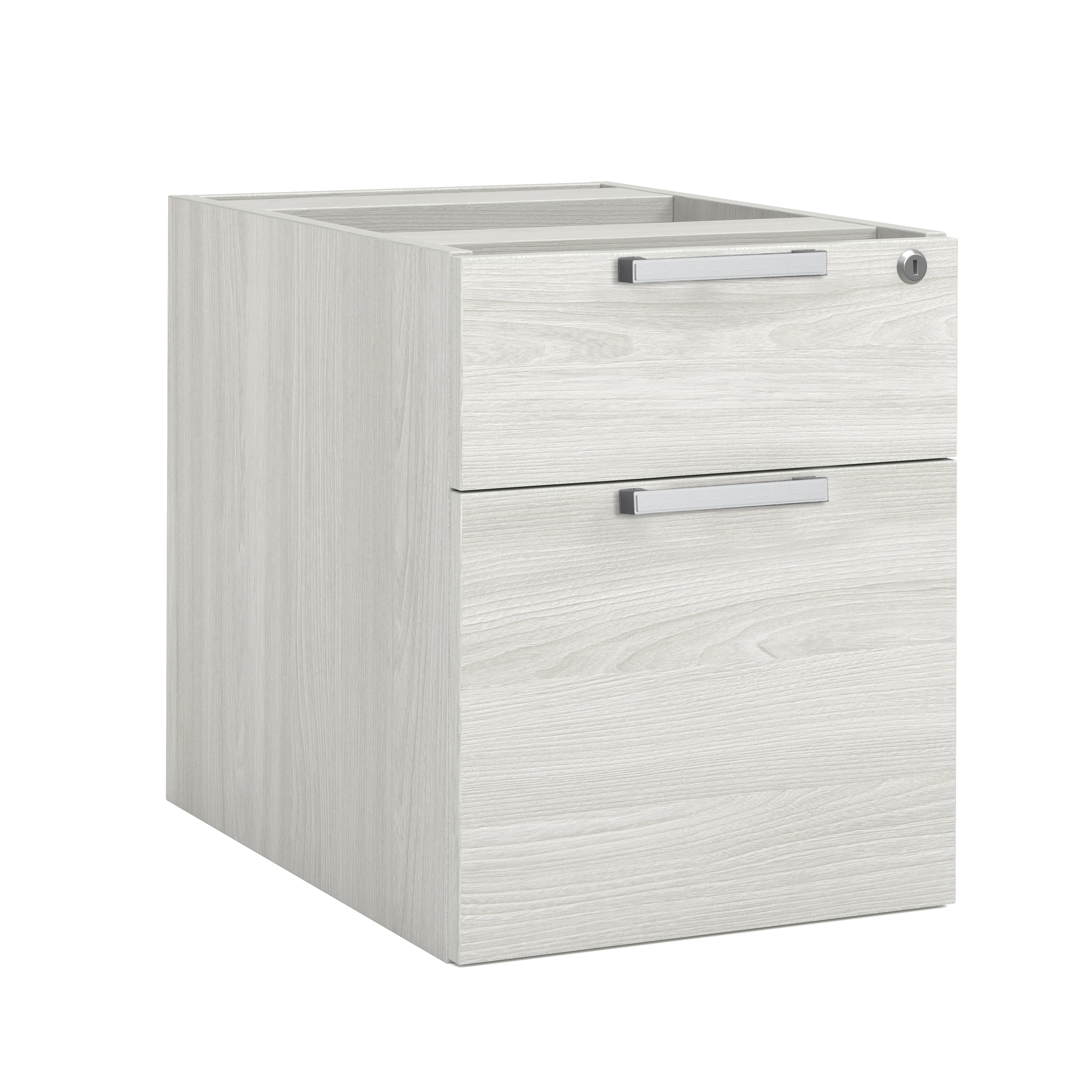 OS Laminate 2 Drawer Hanging Pedestal - Box/File - Arcadia White