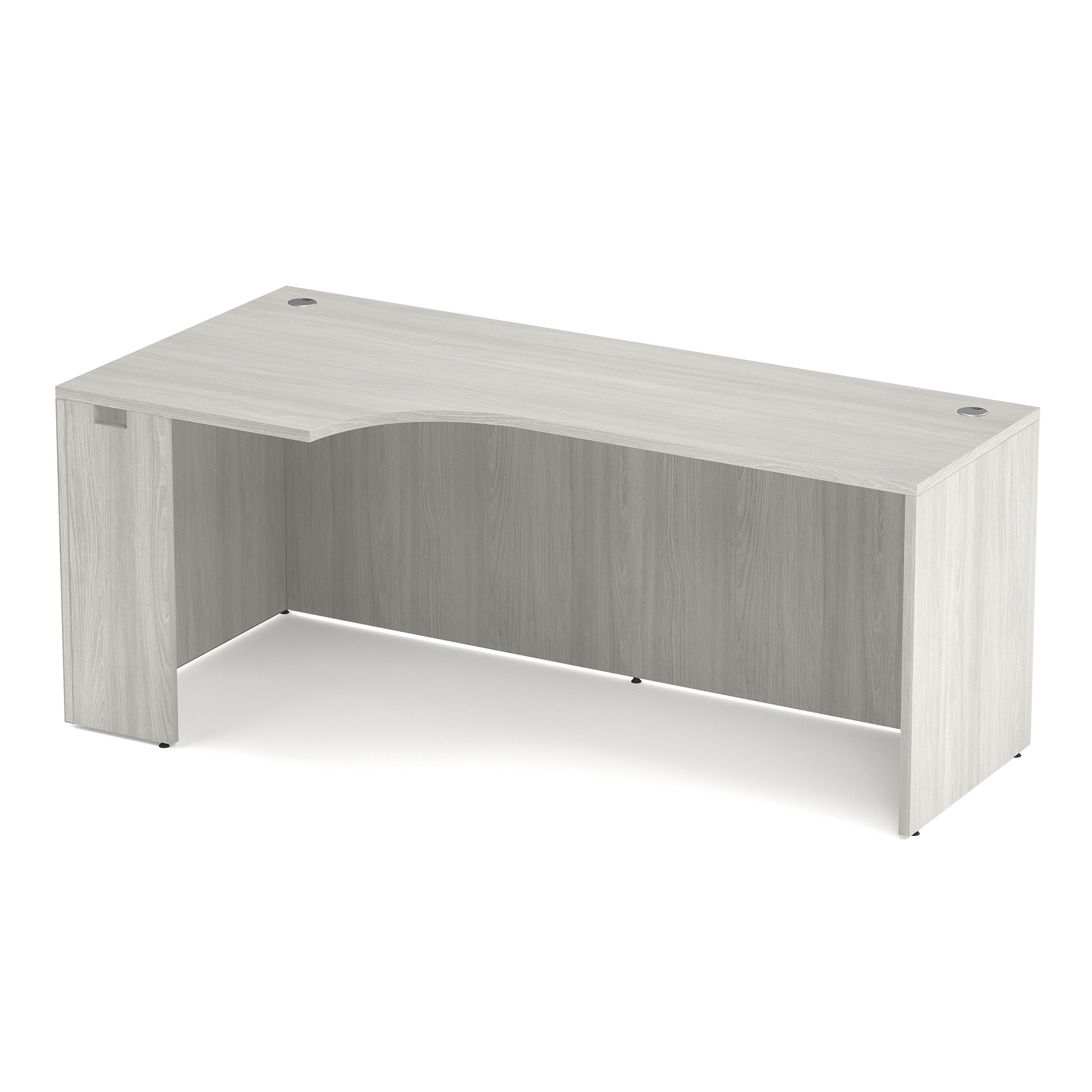 OfficeSource | OS Laminate | Credenza with Left Corner Extension - 71''W - Arcadia White