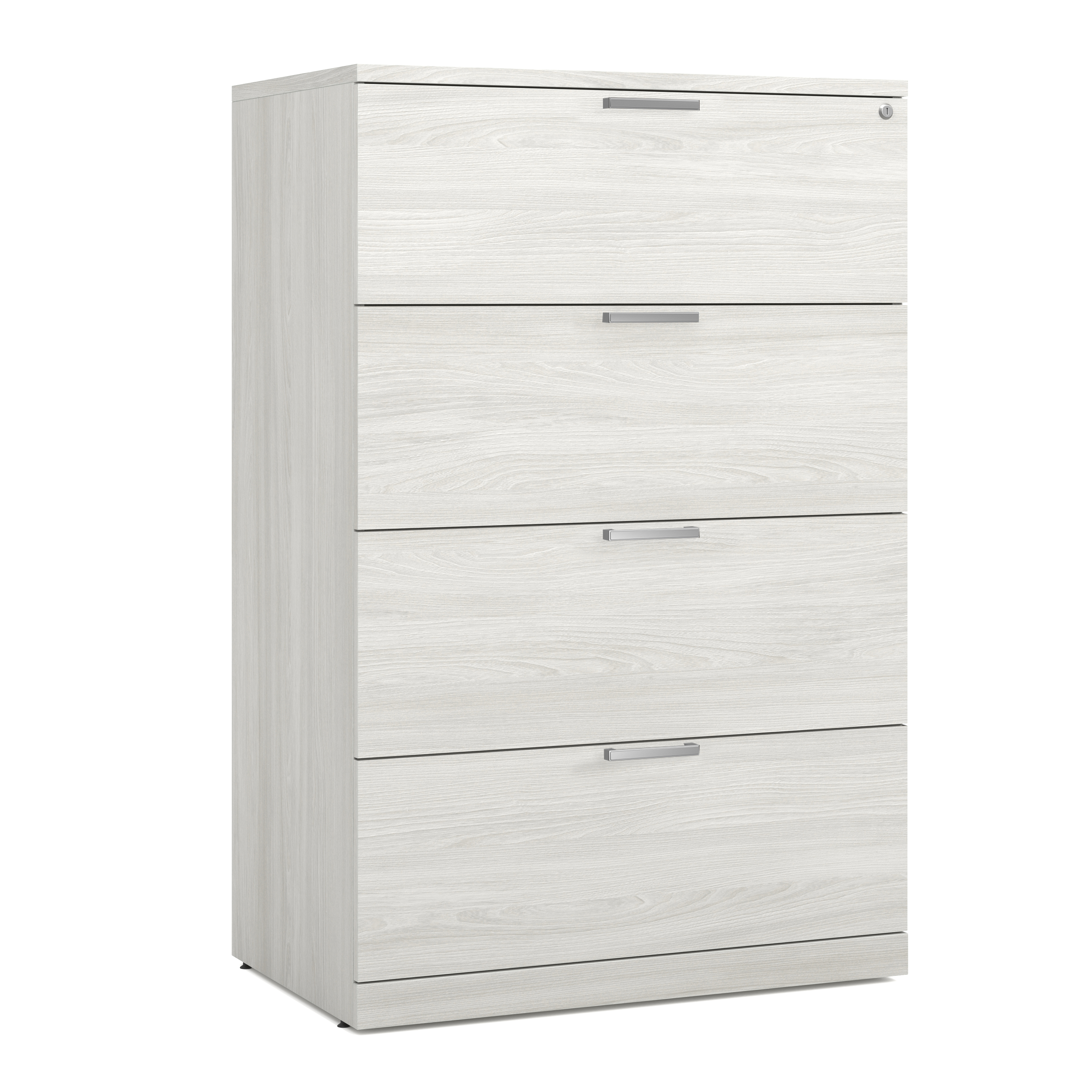 OS Laminate 4 Drawer Lateral File Cabinet - Arcadia White