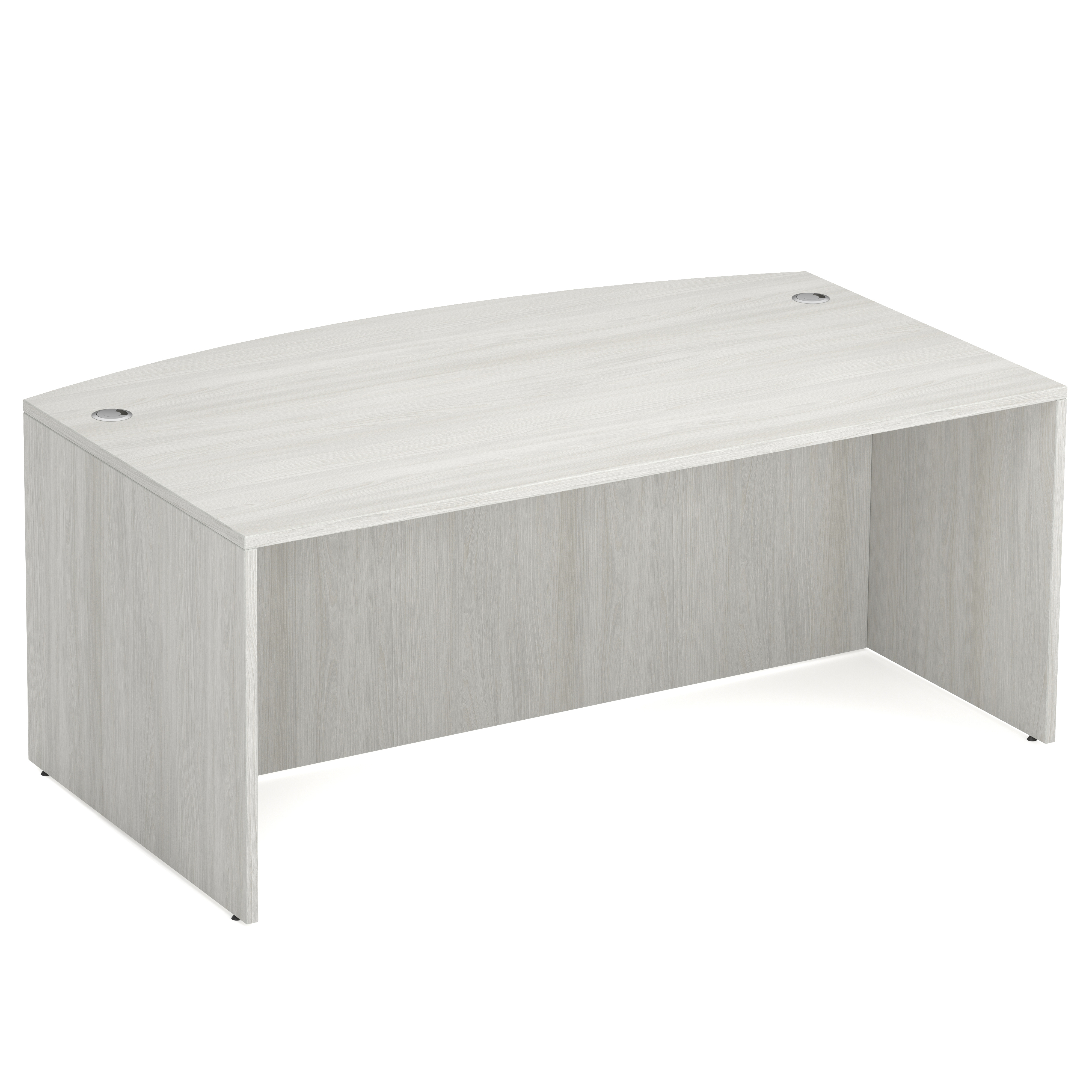 OS Laminate 71'' Bow Front Desk Shell - Arcadia White