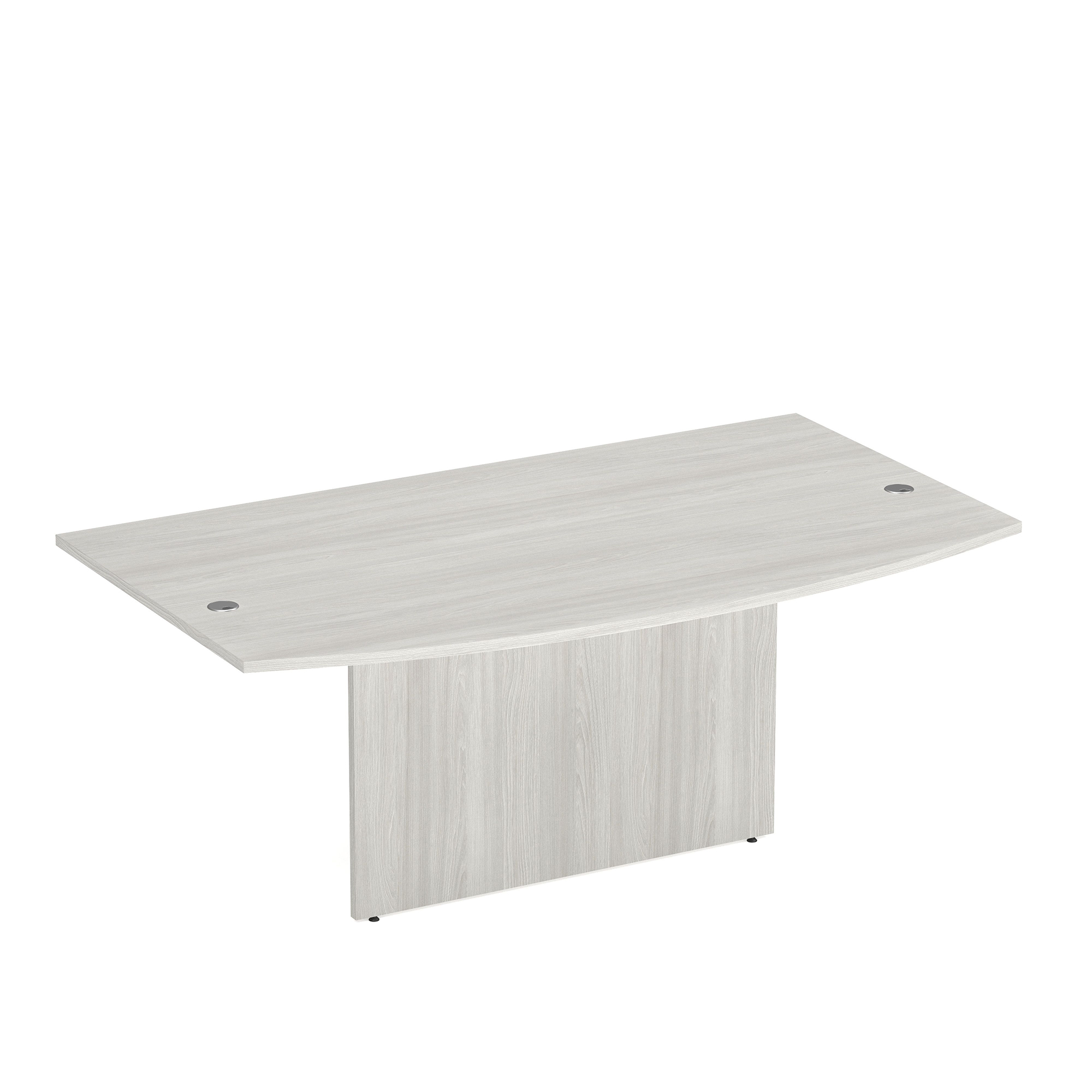 OfficeSource | OS Laminate | Bow Top with Modesty Panel - Arcadia White