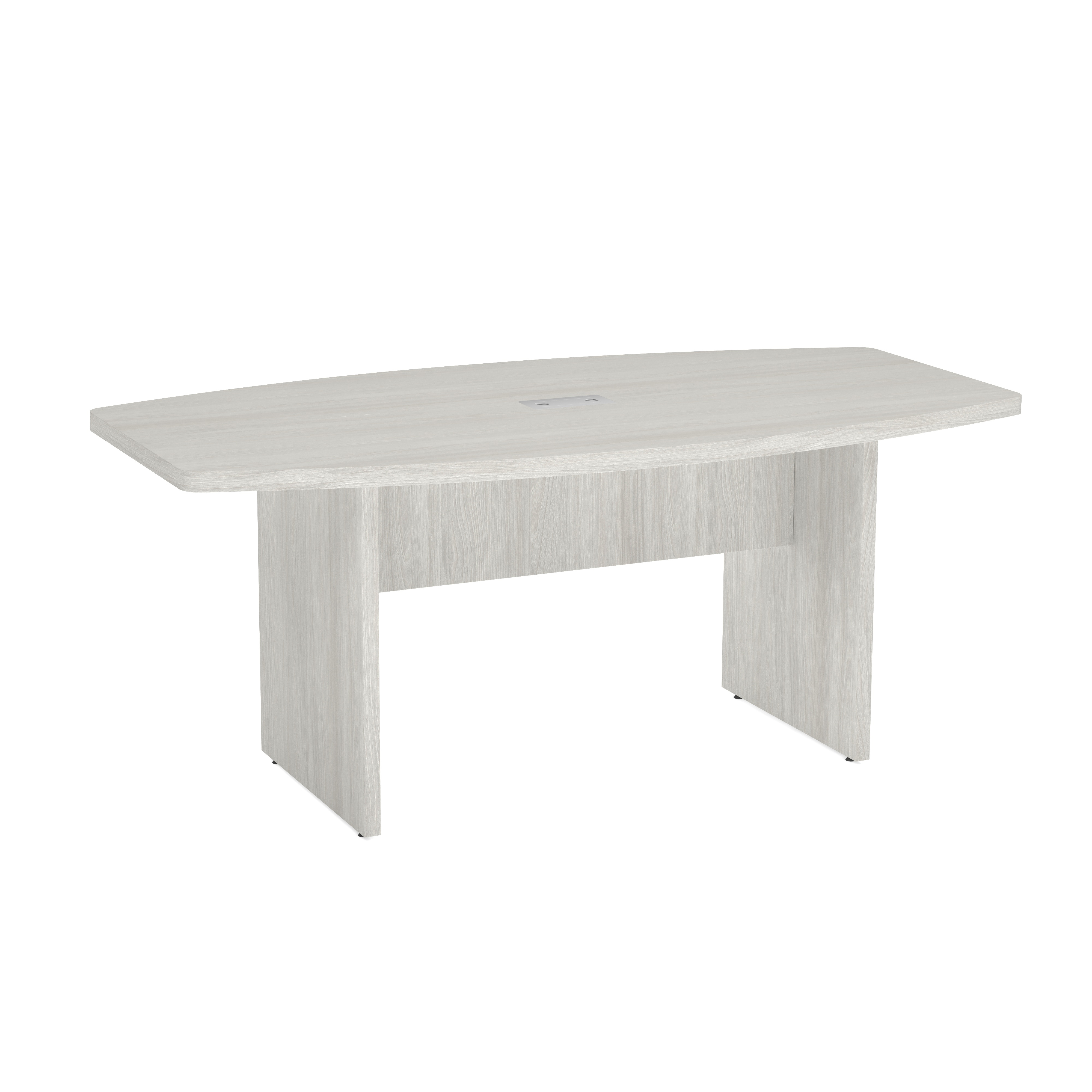 Boat Shaped Conference Table with Slab Base