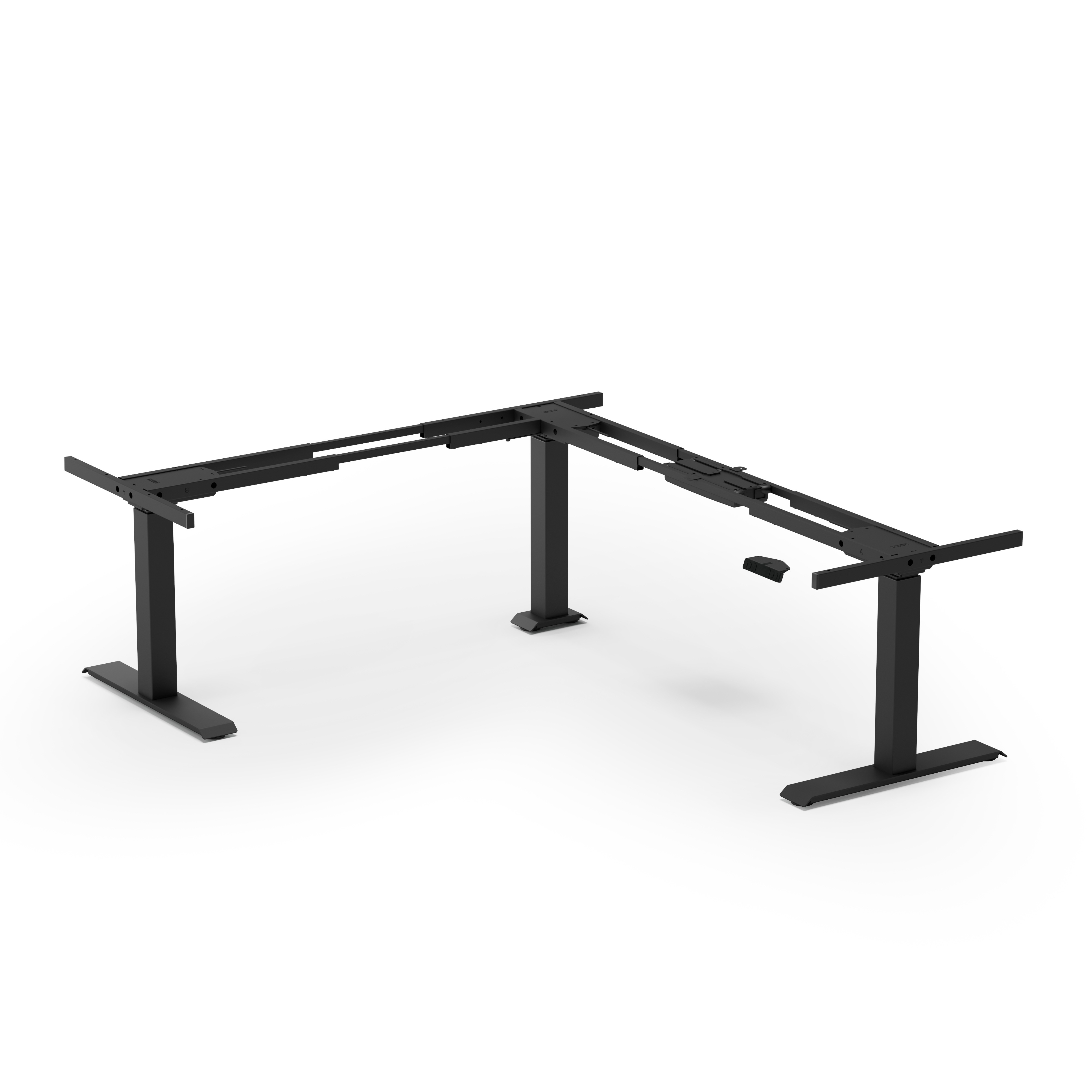 OfficeSource 3-Stage Tri Motor Deluxe Electric Height Adjustable Base - Black