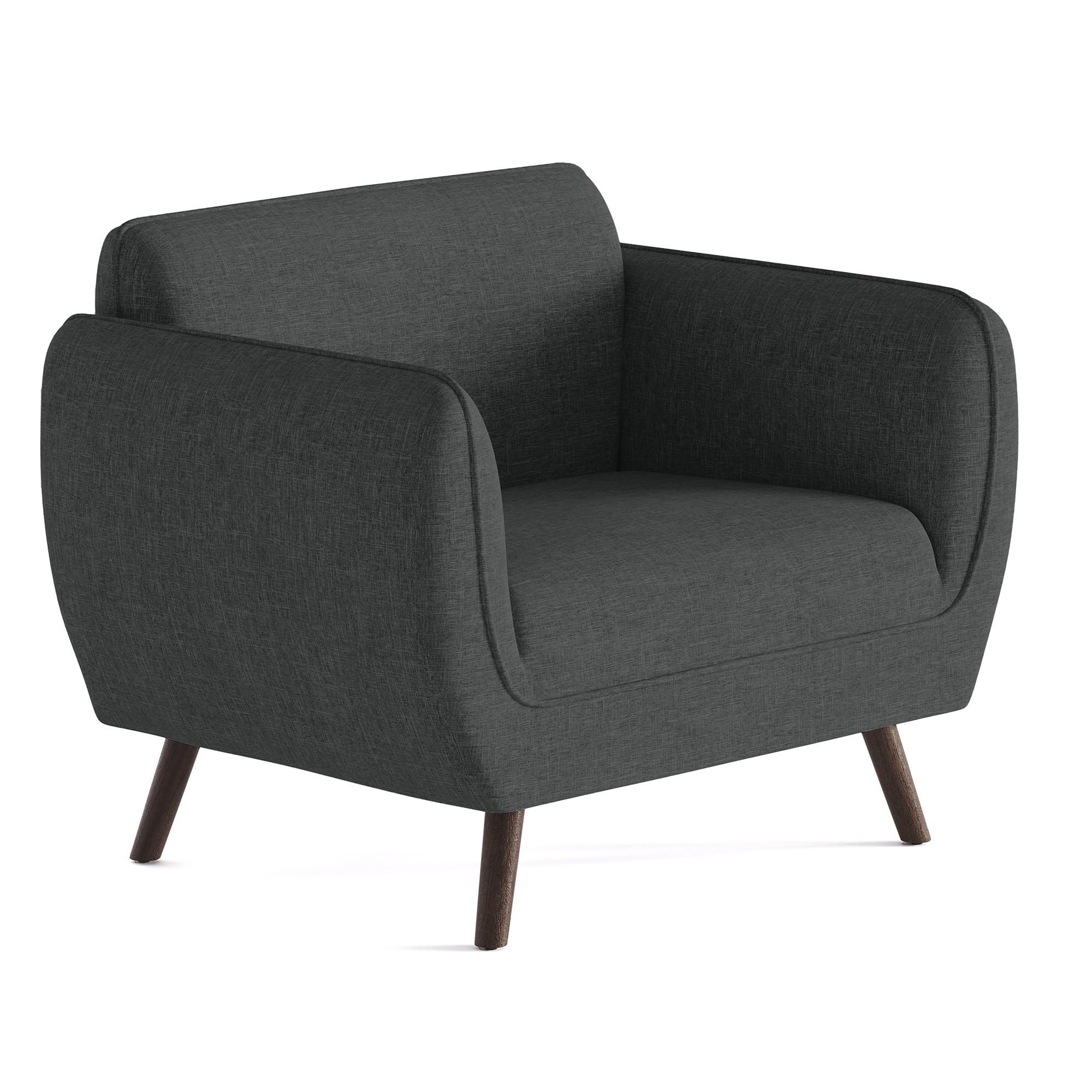 OfficeSource Mason Club Chair - Phantom - Espresso