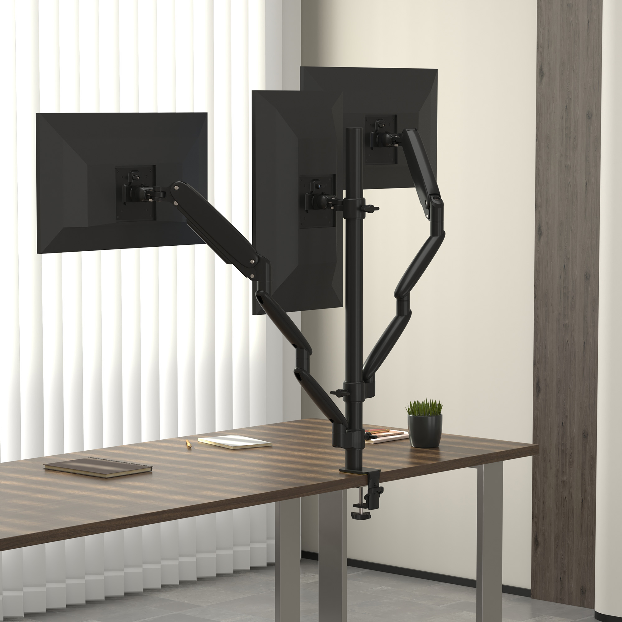 Triple Arm Monitor Arms