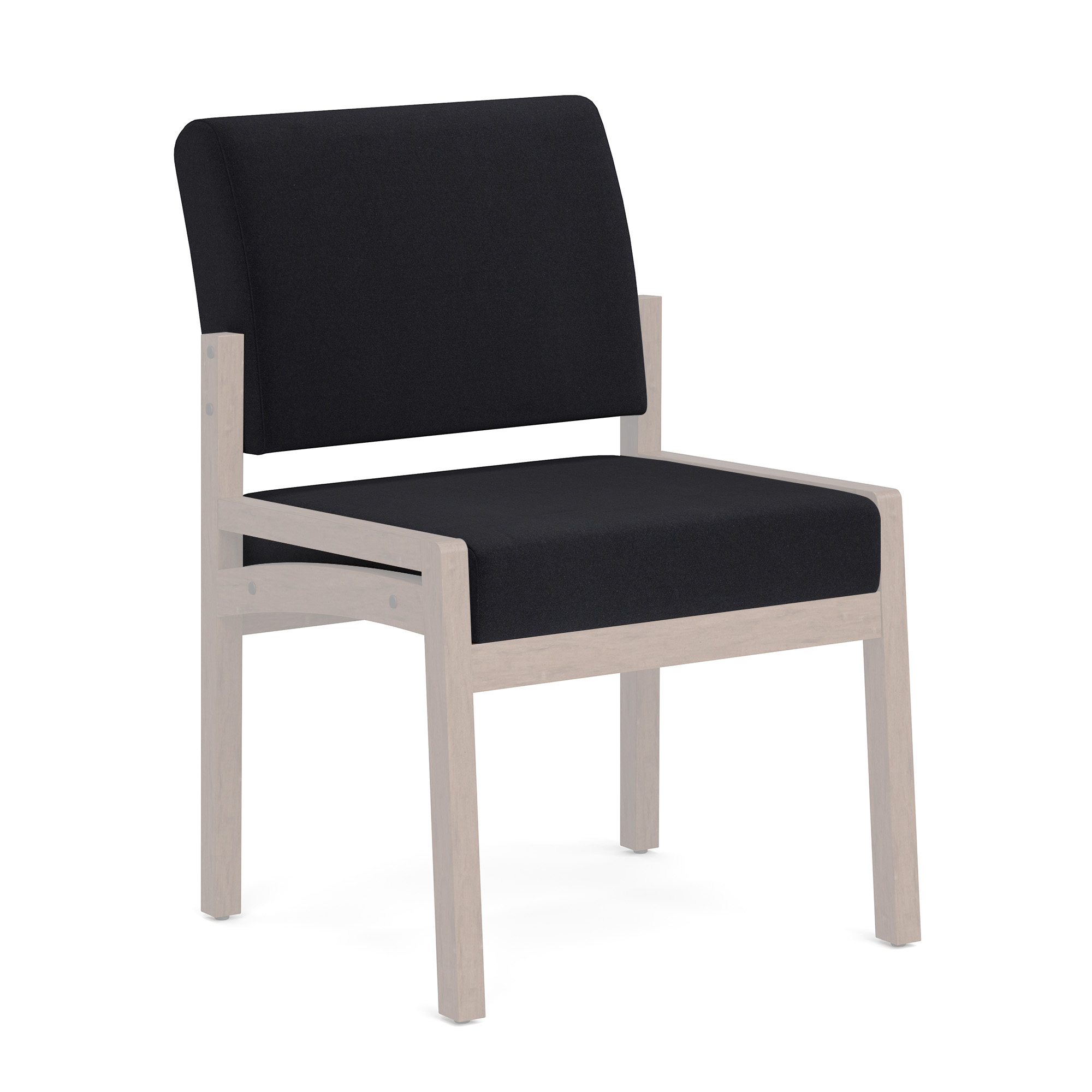 Baker Reception Seating Base and Back - Black Fabric
