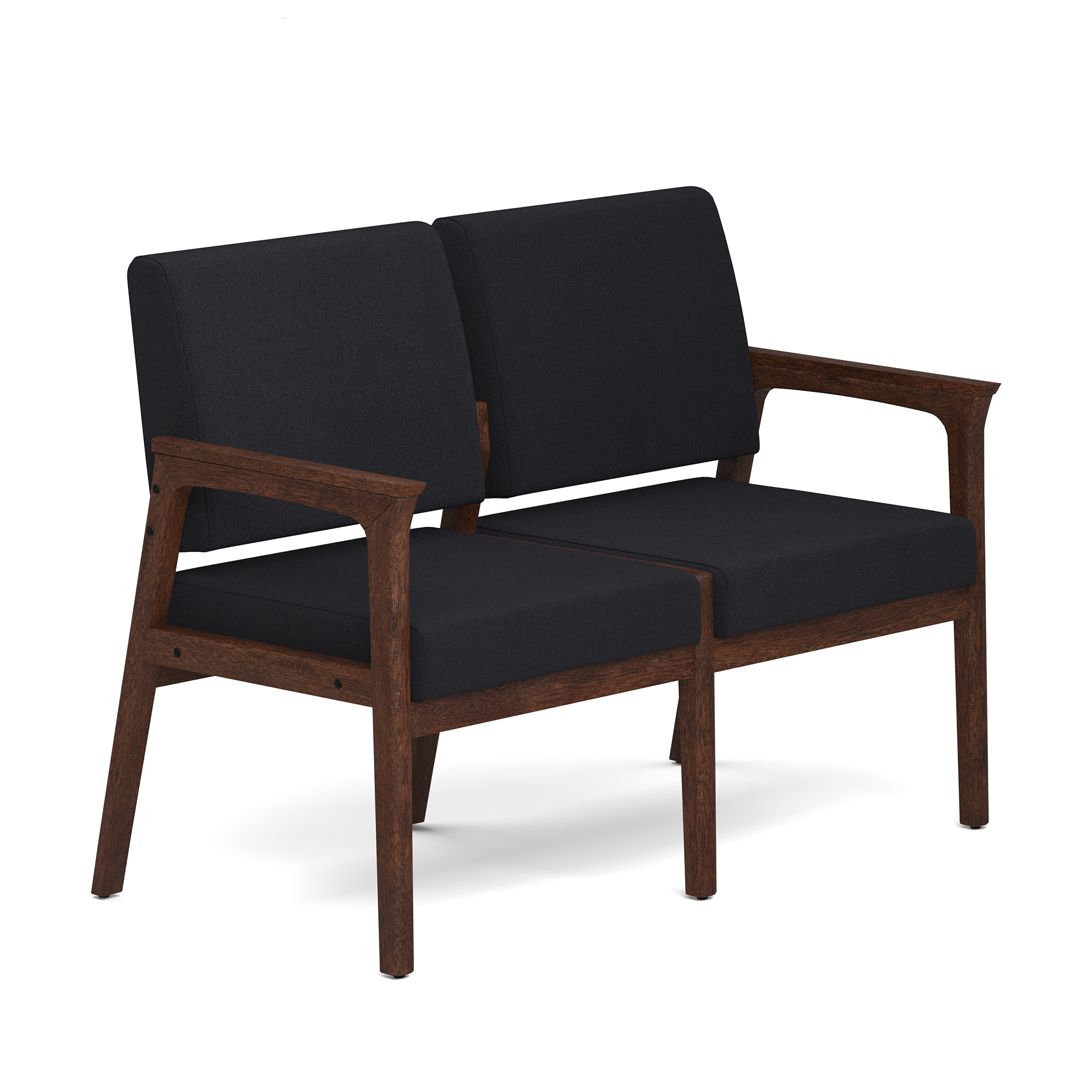 OfficeSource Aiden 2-Seater with Half Arm