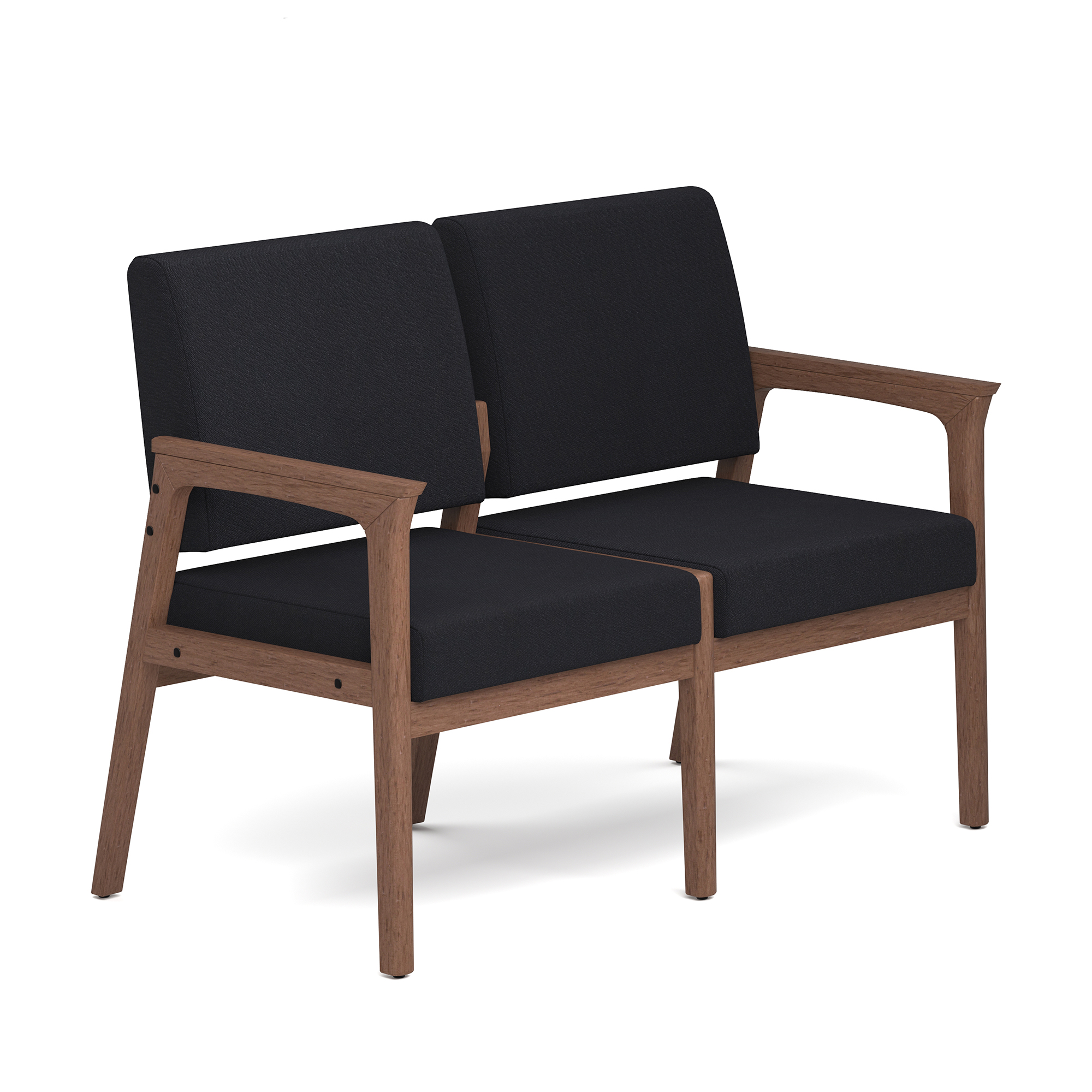 OfficeSource Aiden 2-Seater with Half Arm