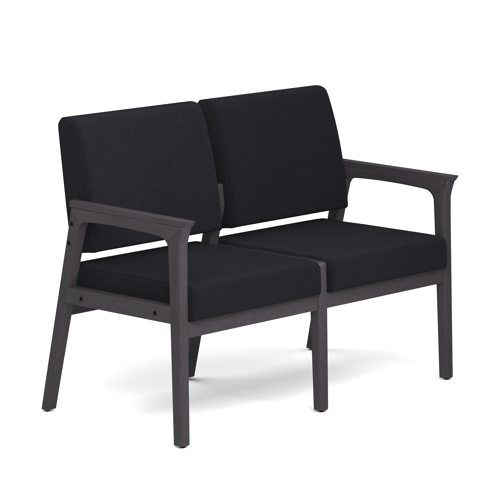 OfficeSource Aiden 2-Seater with Half Arm