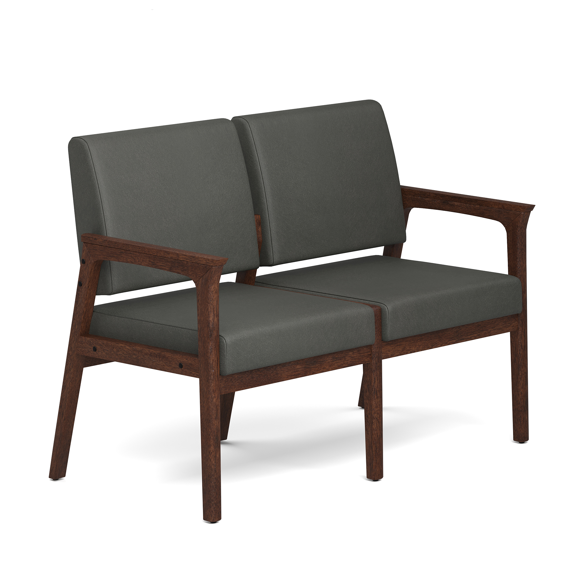 OfficeSource Aiden 2-Seater with Half Arm