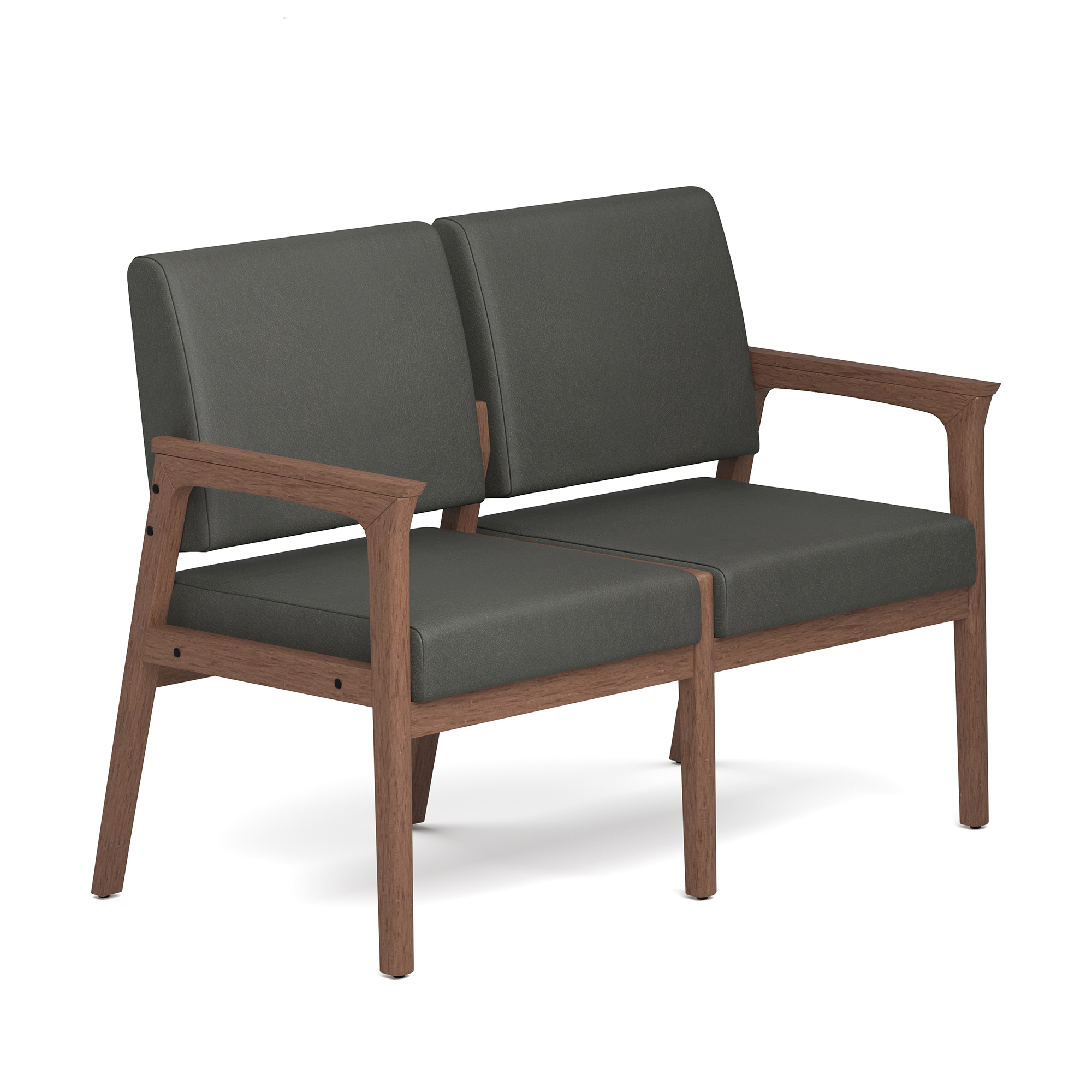 OfficeSource Aiden 2-Seater with Half Arm