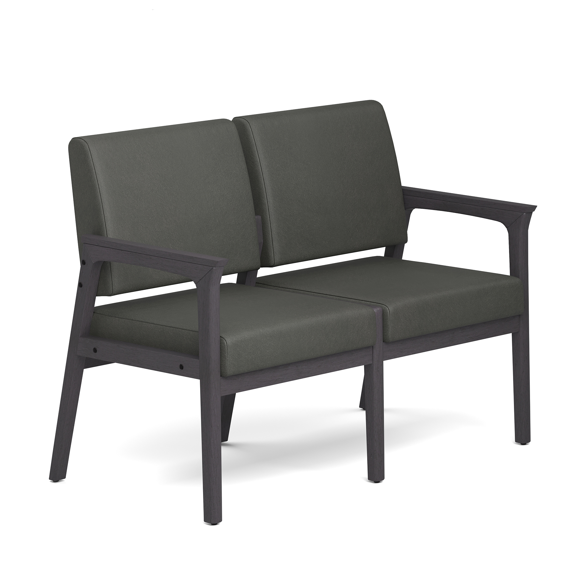 OfficeSource Aiden 2-Seater with Half Arm